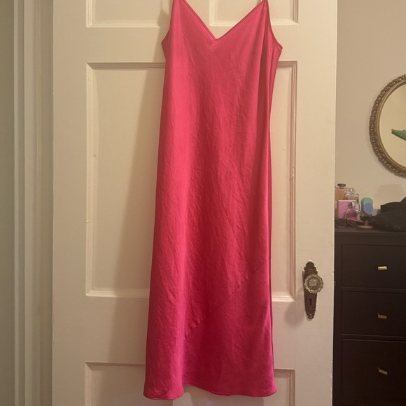Aritzia Wilfred Hot Pink Only Slip Dress - Picture 3 of 5